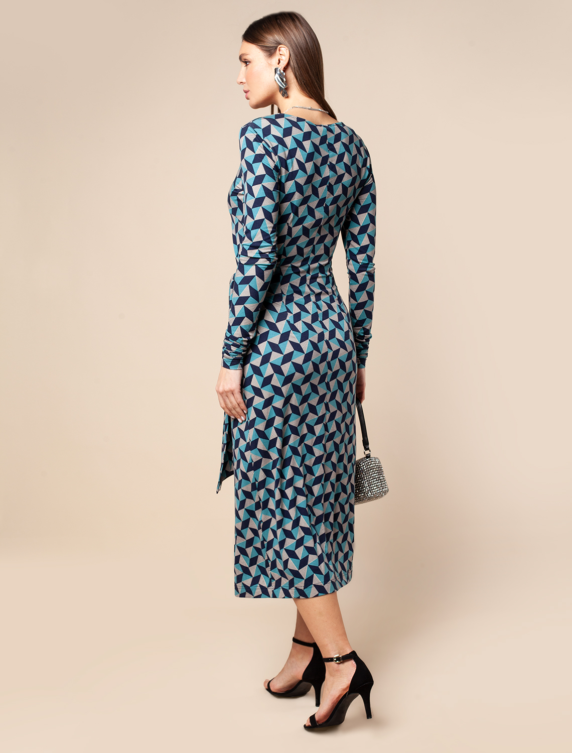 картинка Платье женское сине-зеленый от магазина Одежда+