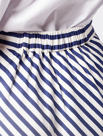 картинка Юбка женская белый-синий-полосы магазин Одежда+ являющийся официальным дистрибьютором в России 